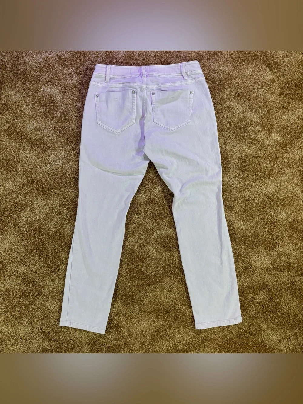 J. Jill Authentic Fit Slim Ankle Jeans Women’s Petite 2‎ Light Grey Blush Pink